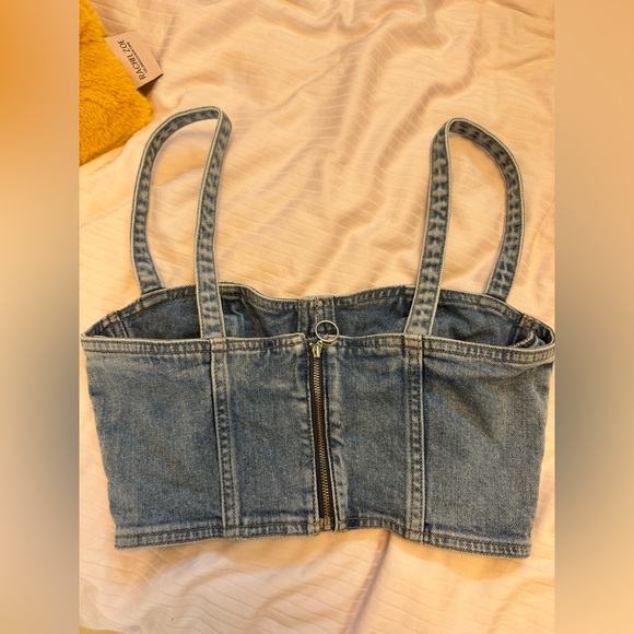 ❌SOLD❌Denim Forum Bustier Crop Top - Picture 2 of 3